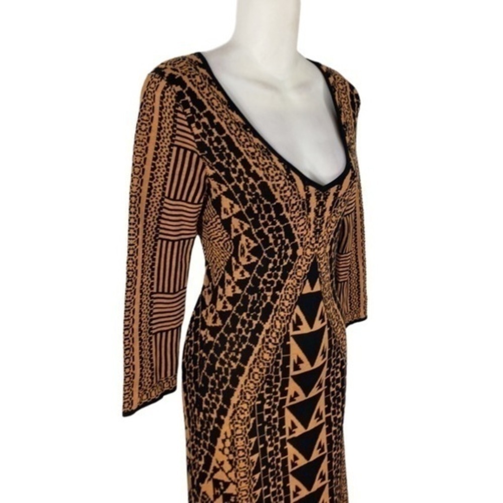 NWT Desigual Giuliana black rust knit silk dress ZZ24 - Picture 4 of 13